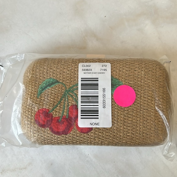 Ann Taylor Cherry hard-sided clutch purse, NWT - Picture 9 of 15